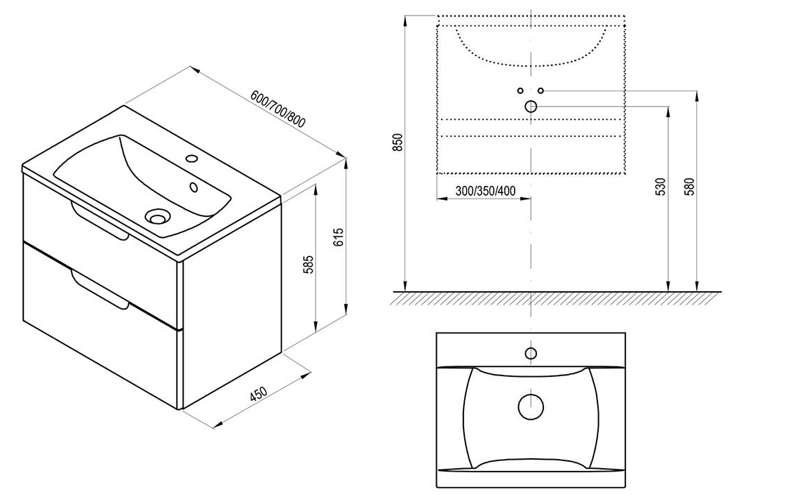 technicky-list-Skříňka pod umyvadlo Classic II